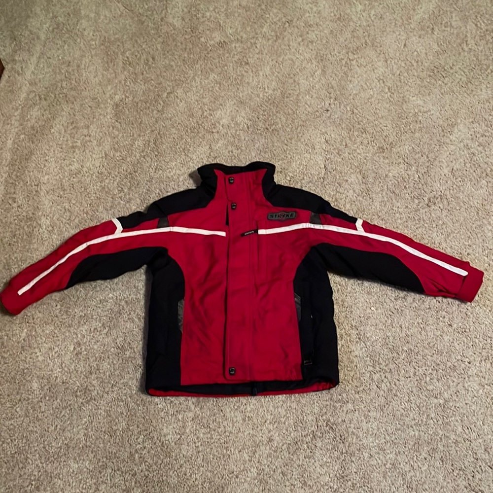 Boys size 10 Stryke by Spyder Red/Black ski jacket